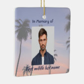 Christian Memorial Keepsake Tropical Beach Keramisch Ornament (Rechts)