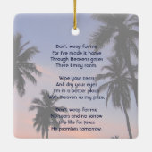 Christian Memorial Keepsake Tropical Beach Keramisch Ornament (Achterkant)