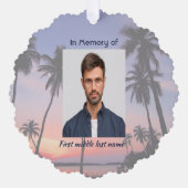 Christian Memorial Keepsake Tropical Beach Ornament Kaart (Voorkant)