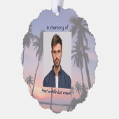 Christian Memorial Keepsake Tropical Beach Ornament Kaart (Links)