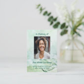 Christian Memorial Keepsake Watercolor Foliage Visitekaartje (Staand voorkant)