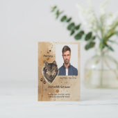 Christian Memorial Keepsake Wolf Wolves Animal Contactkaartje (Staand voorkant)