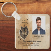 Christian Memorial Keepsake Wolf Wolves Animal Sleutelhanger (Voorkant)