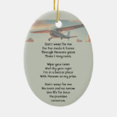 Christian Memorial Keepsakes Pilot Airplane Sunset Keramisch Ornament (Achterkant)