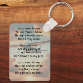 Christian Memorial Keepsakes Pilot Airplane Sunset Sleutelhanger (Achterkant)