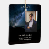 Christian Memorial Milky Way Starry Night Sky Keramisch Ornament (Rechts)