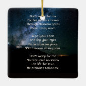 Christian Memorial Milky Way Starry Night Sky Keramisch Ornament (Achterkant)