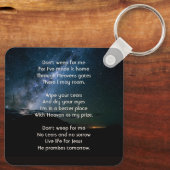 Christian Memorial Milky Way Starry Night Sky Sleutelhanger (Achterkant)
