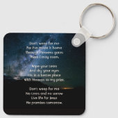 Christian Memorial Milky Way Starry Night Sky Sleutelhanger (Achterkant)