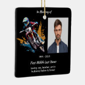 Christian Memorial Motocross Motorcycle Racing Keramisch Ornament (Rechts)