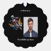 Christian Memorial Motocross Motorcycle Racing Ornament Kaart (Voorkant)