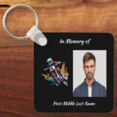Christian Memorial Motocross Motorcycle Racing Sleutelhanger (Voorkant)