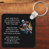 Christian Memorial Motocross Motorcycle Racing Sleutelhanger (Achterkant)