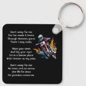 Christian Memorial Motocross Motorcycle Racing Sleutelhanger (Achterkant)