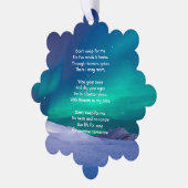 Christian Memorial Northern Lights Aurora Borealis Ornament Kaart (Links)