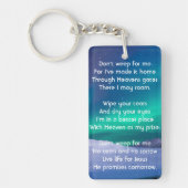 Christian Memorial Northern Lights Aurora Borealis Sleutelhanger (Voorkant)