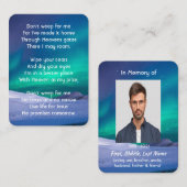 Christian Memorial Northern Lights Aurora Borealis Visitekaartje (Voorkant / Achterkant)