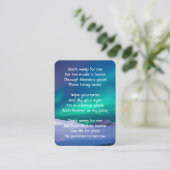 Christian Memorial Northern Lights Aurora Borealis Visitekaartje (Staand voorkant)