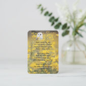 Christian Memorial Photo Barn Owl Bird  Visitekaartje (Staand voorkant)