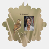 Christian Memorial Photo Bird Garden Nature  Ornament Kaart (Voorkant)