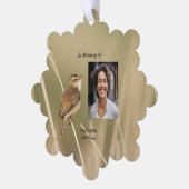 Christian Memorial Photo Bird Garden Nature  Ornament Kaart (Links)
