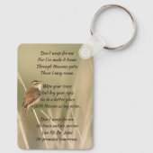 Christian Memorial Photo Bird Garden Nature Sleutelhanger (Achterkant)