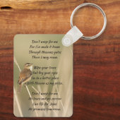 Christian Memorial Photo Bird Garden Nature Sleutelhanger (Achterkant)