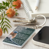 Christian Memorial Photo Bluebird Garden Bird Sleutelhanger (Voorkant Rechts)