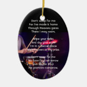 Christian Memorial Photo  Drummer Drums Band  Keramisch Ornament (Voorkant)