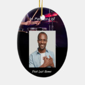Christian Memorial Photo Drummer Drums Band Keramisch Ornament (Achterkant)