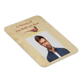 Christian Memorial Photo Invite Pheasant Bird Art Magneet (Rechterzijde)