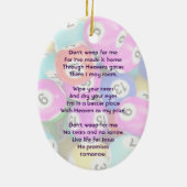 Christian Memorial Photo Keepsake Bingo Game Keramisch Ornament (Achterkant)