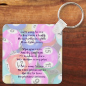 Christian Memorial Photo Keepsake Bingo Game  Sleutelhanger (Achterkant)