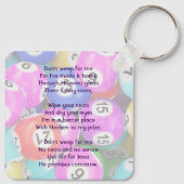 Christian Memorial Photo Keepsake Bingo Game  Sleutelhanger (Achterkant)