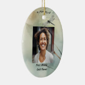 Christian Memorial Photo Keepsake Custom Dragonfly Keramisch Ornament (Rechts)