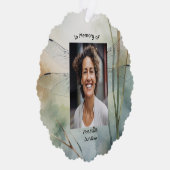 Christian Memorial Photo Keepsake Custom Dragonfly Ornament Kaart (Rechts)