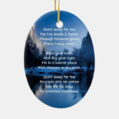 Christian Memorial Photo Mountain Lake Winter Snow Keramisch Ornament (Achterkant)
