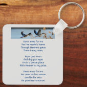 Christian Memorial Photo Prayer Lake Geese Birds Sleutelhanger (Achterkant)