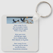 Christian Memorial Photo Prayer Lake Geese Birds Sleutelhanger (Achterkant)