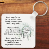 Christian Memorial Photo Prayer Piano Musician Sleutelhanger (Achterkant)