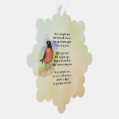 Christian Memorial Photo Robin Garden Bird Ornament Kaart (Rechts)