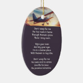 Christian Memorial Pilot Airplane Flying Sunset Keramisch Ornament (Rechts)