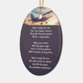 Christian Memorial Pilot Airplane Flying Sunset Keramisch Ornament (Links)