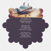 Christian Memorial Pilot Airplane Flying Sunset Ornament Kaart (Voorkant)