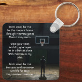 Christian Memorial Pocket Card Basketball Game Sleutelhanger (Achterkant)