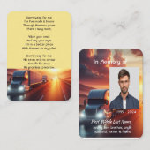 Christian Memorial SemiTruckTractor-trailer  Visitekaartje (Voorkant / Achterkant)