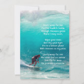 Christian  Memorial  Service Wave Surfer Water Kaart (Achterkant)