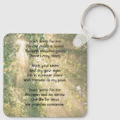 Christian Memorial Sunshine Golden Forest Sleutelhanger (Achterkant)