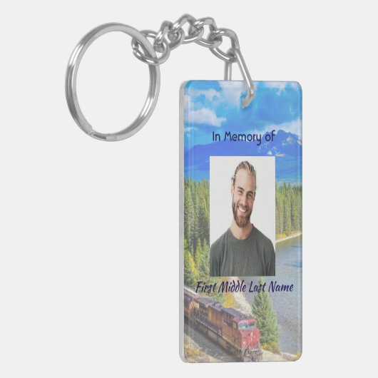 Christian Memorial Train Rail Tram Railway Sleutelhanger (Voorkant Links)