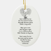 Christian Memorial  Tree of Life Heart Love Keramisch Ornament (Achterkant)
